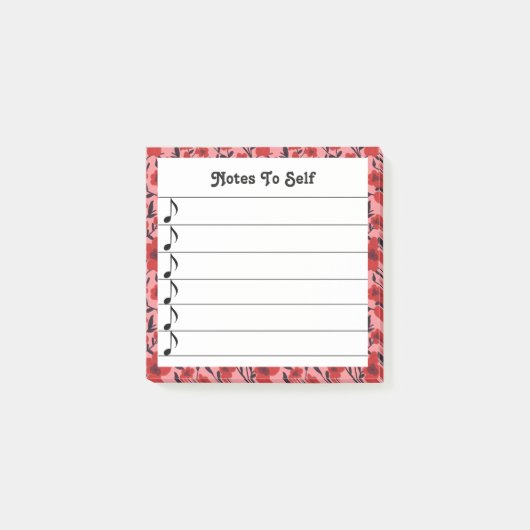 Aantekeningen bij zelfgelijnde sticky post-it® notes (Voorkant)