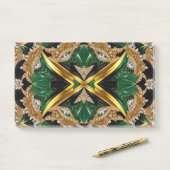 Aantekeningen met Jamaicaanse kleuren Post-it® Notes (Op bureau)