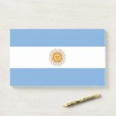 Aantekeningen met vlag van Argentinië Post-it® Notes (Op bureau)