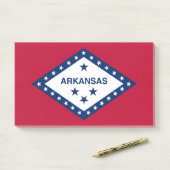 Aantekeningen met vlag van Arkansas, Verenigde Sta Post-it® Notes (Op bureau)