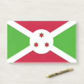 Aantekeningen met vlag van Burundi Post-it® Notes (Op bureau)