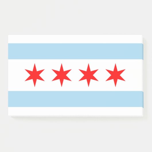 Aantekeningen met vlag van Chicago, Illinois, Vere Post-it® Notes (Voorkant)