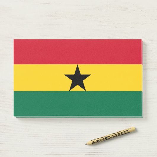 Aantekeningen met vlag van Ghana Post-it® Notes (Op bureau)