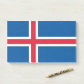 Aantekeningen met vlag van IJsland Post-it® Notes (Op bureau)