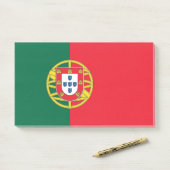 Aantekeningen met vlag van Portugal Post-it® Notes (Op bureau)