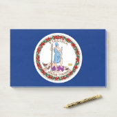 Aantekeningen met vlag van Virginia, USA Post-it® Notes (Op bureau)