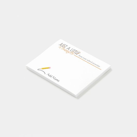 Aantekeningen op de Aangepaste naam van de school  Post-it® Notes (Schuin)