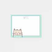 Aantekeningen op gepersonaliseerde Floral Cat Post-it® Notes (Voorkant)