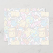 Aantekeningen op het patroon van schoolbenodigdhed (Voorkant / Achterkant)