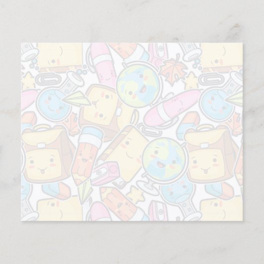 Aantekeningen op het patroon van schoolbenodigdhed (Voorkant)