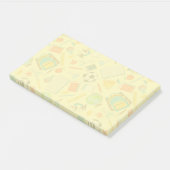 Aantekeningen op het patroon van schoolbevoorradin post-it® notes (Schuin)