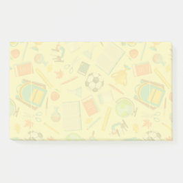 Aantekeningen op het patroon van schoolbevoorradin post-it® notes