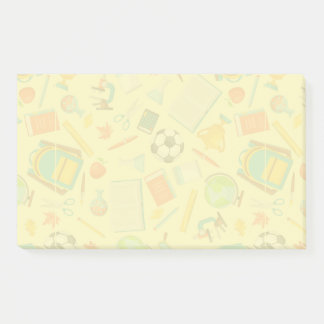 Aantekeningen op het patroon van schoolbevoorradin post-it® notes
