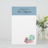 Aantekeningen van schoolleraar briefpapier (Staand voorkant)
