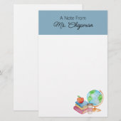 Aantekeningen van schoolleraar briefpapier (Voorkant / Achterkant)