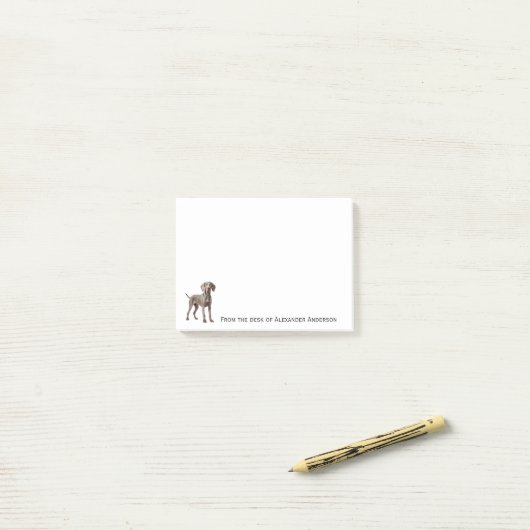 Aantekeningen van Weimaraner personaliseren Post-it® Notes (Op bureau)