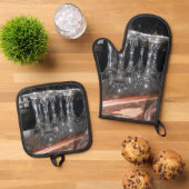 Aantoonbaar effect ovenwant & pannenlap set (Top down)