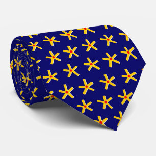 Aantouente Egyptische Star Pattern V2 - Donkerblau Stropdas