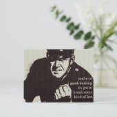 Aantrekkactische politie briefkaart (Staand voorkant)