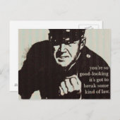 Aantrekkactische politie briefkaart (Voorkant / Achterkant)