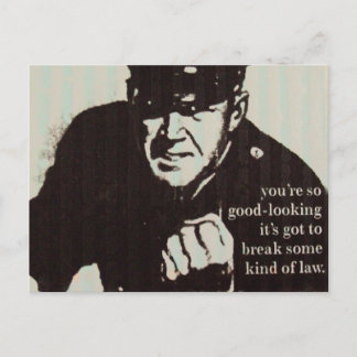 Aantrekkactische politie briefkaart