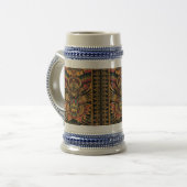 Aantrekkelijk Blauw "Aztec Dream" 650ml Stein Bierpul (Voorkant links)