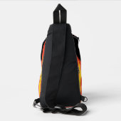 Aantrekkelijk contrastvuurpatroon Modern zwart Sling Bag (Achterkant)