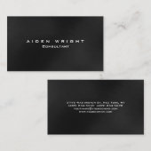 aantrekkelijk donkergrijs stijlvol, modern minimal visitekaartje (Voorkant / Achterkant)