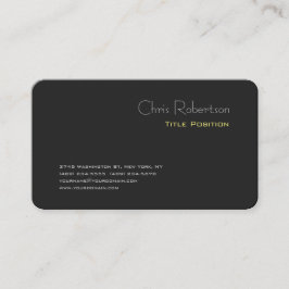 Aantrekkelijk grijs geel chique scherp modern visitekaartje