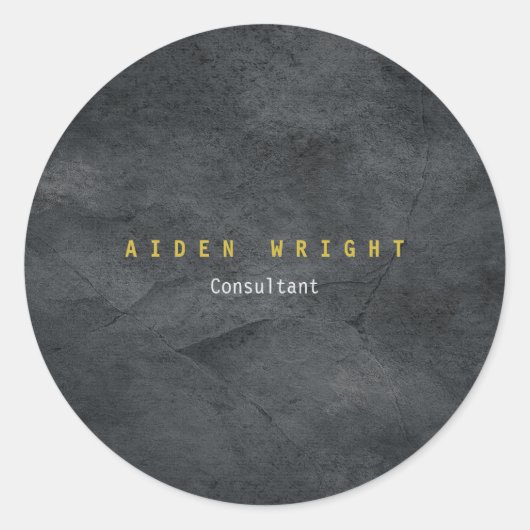 Aantrekkelijk grijs gouden kleuren Modern minimali Ronde Sticker (Voorkant)