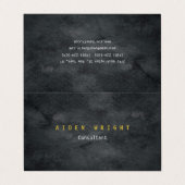 Aantrekkelijk grijs gouden kleuren Modern minimali Visitekaartje (Buitenkant ongevouwen)