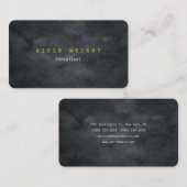 Aantrekkelijk grijs gouden kleuren Modern minimali Visitekaartje (Voorkant / Achterkant)