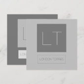 Aantrekkelijk grijs monogram (Voorkant / Achterkant)