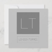 Aantrekkelijk grijs monogram (Voorkant)