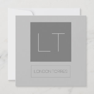 Aantrekkelijk grijs monogram