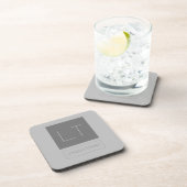 Aantrekkelijk grijs monogram bier onderzetter (Rechterzijde)