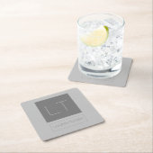 Aantrekkelijk grijs monogram kartonnen onderzetters (Insitu)