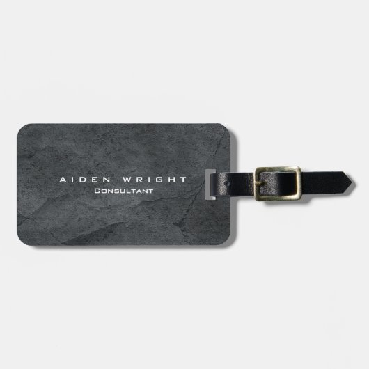aantrekkelijk grijs stijlvol, modern minimalistisc bagagelabel (Voorkant horizontaal)