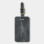 aantrekkelijk grijs stijlvol, modern minimalistisc bagagelabel (Voorkant verticaal)
