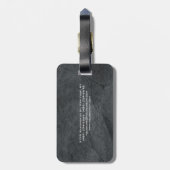 aantrekkelijk grijs stijlvol, modern minimalistisc bagagelabel (Achterkant verticaal)
