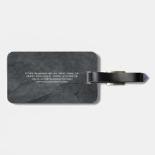 aantrekkelijk grijs stijlvol, modern minimalistisc bagagelabel (Achterkant horizontaal)