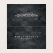 aantrekkelijk grijs stijlvol, modern minimalistisc visitekaartje (Buitenkant ongevouwen)