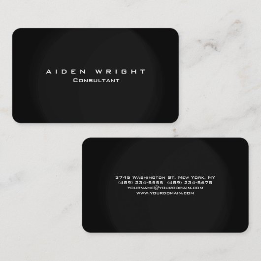 aantrekkelijk grijs stijlvol, modern minimalistisc visitekaartje (Voorkant / Achterkant)