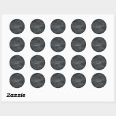 Aantrekkelijk Grijs Stijlvol Modern Minimalistisch Ronde Sticker (Vel)