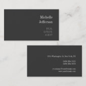 Aantrekkelijk grijs vastgoedmakelaar Visitekaartje (Voorkant / Achterkant)