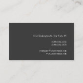 Aantrekkelijk grijs vastgoedmakelaar Visitekaartje (Achterkant)