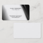 Aantrekkelijk grijs wit patrooncharme Visitekaartj Visitekaartje (Voorkant / Achterkant)