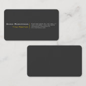 Aantrekkelijk Grijsgeel Charmant Visitekaartje (Voorkant / Achterkant)