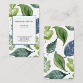 Aantrekkelijk groen Modern minimalistisch chic lin Visitekaartje (Voorkant / Achterkant)