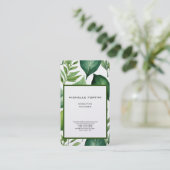 Aantrekkelijk groen Modern minimalistisch chic Visitekaartje (Staand voorkant)